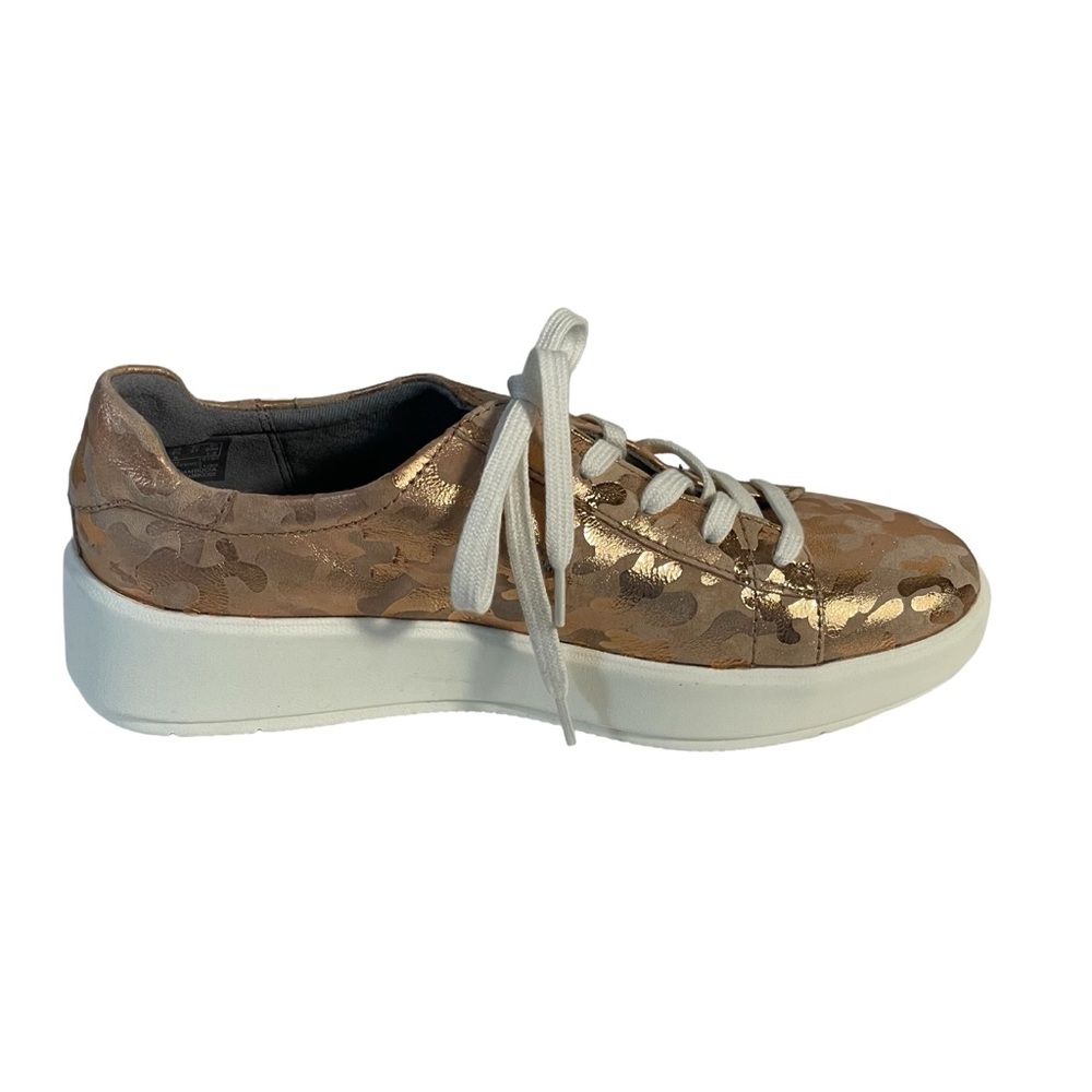 Collection By Clarks Ultimate Cushion Comfort Bronze Foil Camo Lace Up Shoe 6.5M - Picture 7 of 11